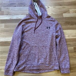 Under Armour Red Hoodie Men’s Size Large Loose Fit Pullover Logo Sweatshirt